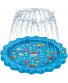 COOLKESI Upgrade Thicken Splash Pad Water Sprinkler for Kids 68" Inflatable Water Mat Toys for Toddlers Summer Outdoor Wading Pool with Fun Backyard Learning Play Mat for Age 3-12 Boys Girls