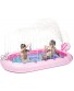 Docuwee 3 in 1 Inflatable Summer Splash Pad for Kids 68'' Large Pink Shell Sprinkler Wading Pool Outdoor Children’s Water Toys Fun Pad Play Mat for Kids Kiddie Swimming Pool