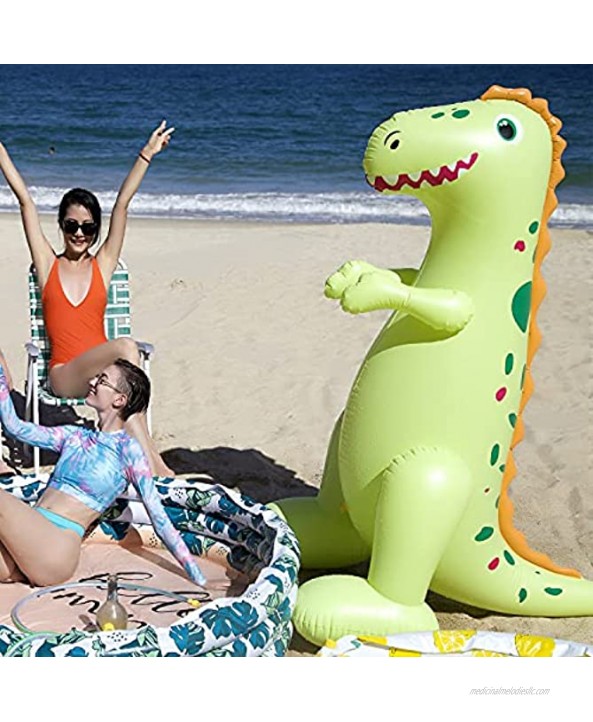 Float Joy Giant Dinosaur Sprinkler Inflatable Dinosaur T-REX Perfect Gift for Kids and Adults Dinosaur Toy for Pool Party Decorations Summer Yard and Outdoor Play Summer Party