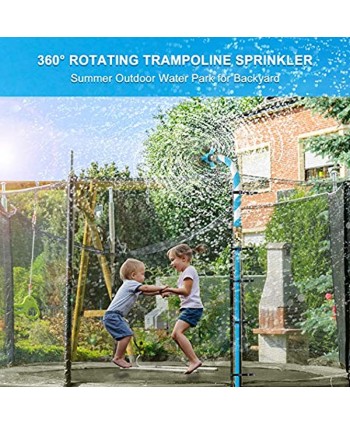 Funyole Trampoline Sprinkler 360 Degrees Rotation Waterwhirl Sprinkler for Kids and Adults Outdoor Backyard Water Park Toys Adjustable Water Sprinkler for Summer Fun