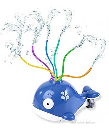 Gigilli Water Spray Sprinkler for Kids and Toddlers Outdoor Sprinkler Toy Backyard Whale Toy Wiggle Tubes Splashing Fun for Summer Days
