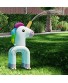 Happitry Inflatable Unicorn Sprinkler for Kiddie Swimming Pool 2-in-1 Unicorn Water Spraying Toy for Kids Summer Outdoor Yard Play Multiple Uses Bring Kids More Summer Water Fun