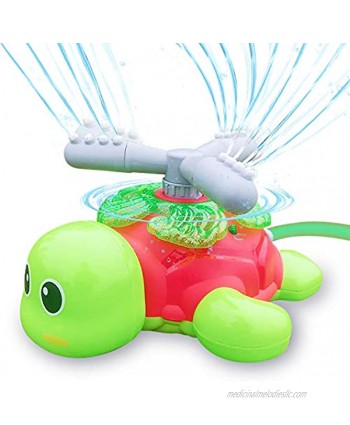 Hellimo Sprinkler Toys for Kids and Toddlers Summer Outdoor Water Toy for 3-8 Year Old Kid Outside Yard and Lawn Backyard Games with Turtle for 4 5 6 7 Ages Boys and Girls Birthday Gifts