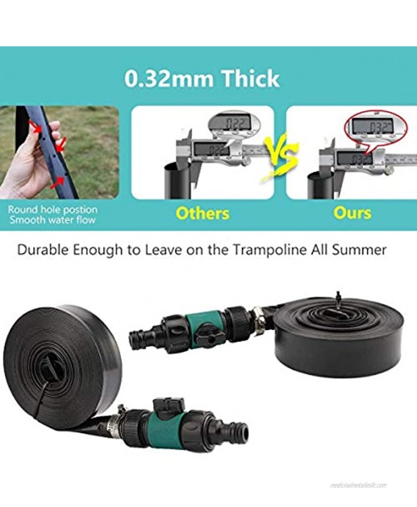 High Mountain Trampoline Sprinkler and Outdoor Trampoline Waterpark Outside Trampoline Sprinkler Trampoline Sprinklers for Summer and Trampoline Mister on Kid's Trampoline Sprinkler 14 Foot