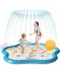 JONYJ Splash Pad 77" Sprinkler for Kids and Toddlers Fun Backyard Sprinkler & Splash Play Mat for Learning Outdoor Swimming Pool Inflatable Water Toys for 3 -12 Age Girls Boys Blue