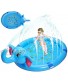 Maikerry Splash Pad for Kids Large Upgraded 3 in 1 Splash Pad Sprinkler Pool with Elephant & Letters Summer Outdoor Water Toys Inflatable Splash Sprinkler Pad for Babies Toddlers and Boys Girls