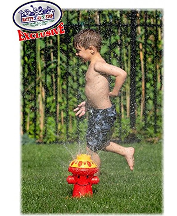 Matty's Toy Stop Henry The Hydrant Water Sprinkler for Kids Attaches to Standard Garden Hose & Sprays Up to 10 Feet High & 16 Feet Wide Measures 10.75 High