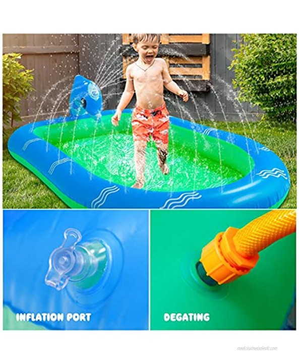 MVP BOY Inflatable Sprinkler Pool Water Toys for Kids Upgraded 3 in 1 Splash Pool Outdoor Backyard Swimming Gifts for Toddlers Kids ChildrenLarge