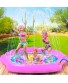 PRINCESSEA Emma USA 4-IN-1 Splash Pad XXL 70" Outdoor Water Sprinkler for Kids Summer Wading Pool & Splash Pad for Girls Inflatable Kiddie Pool With Sprinkler Water Toys for Toddlers 1year & up