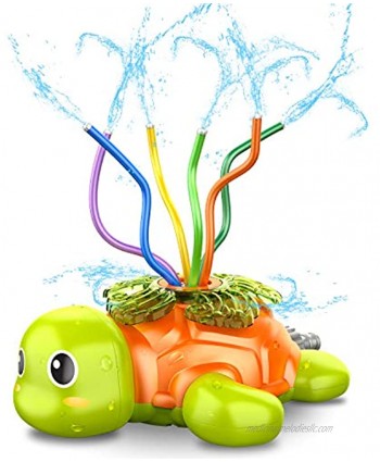 SAOCOOL Water Toys Sprinklers for Kids Kids Sprinkler for Yard Game with Wiggle Tubes Spinning Turtle Water Sprinkler for Kids Splashing Fun Activity for Summer