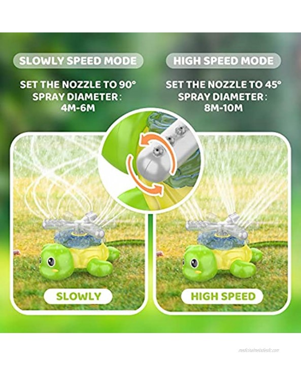 Shemira Outdoor Water Spray Sprinkler for Kids and Toddlers Backyard Spinning Turtle Sprinkler Toy Outdoor Games Water Spray Toys Fun Backyard Fountain Play Toys for 2 -12-Year-Old Boys & Girls