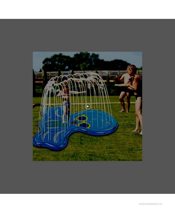 Soopotay Splash Pad for Toddlers & Kids Sprinkler for Kids 68 Water Sprinkler Mat for Children Outdoor Play-Octopus Blue