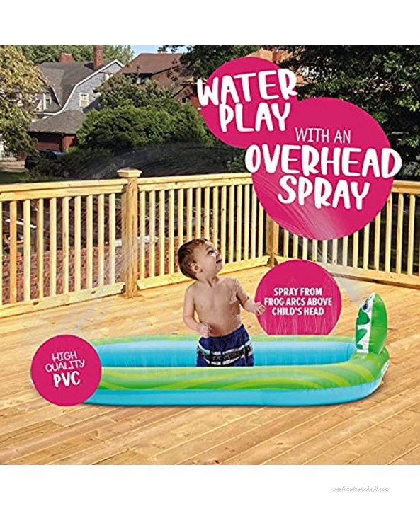 Splashin'kids 3 in 1 Inflatable Sprinkler Pool Kiddie Pool Kids Pool Toddlers Wading Swimming Outdoor Play Mat Splash Pad 9 Months and up Boys Girls Large Small and Large Size