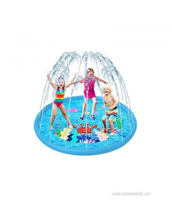 Sprinkler for Kids Vatos Toddler Splash Play Mat 67" Outdoor Inflatable Water Play Sprinkler Pad for Babies Summer Spray Water Toys Kiddie Pool for Boys and Girls Age 2 3 4 5+ Year Old