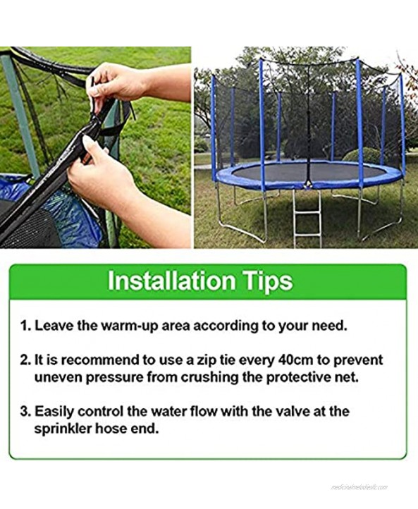 Trampoline Sprinklers for Kids Outdoor Trampoline Spary Park Fun Summer Water Game Toys,Children Party Park Outdoor Misting Cooling System,49FT Patio Misting Kit for Patio Garden（Send from USA）