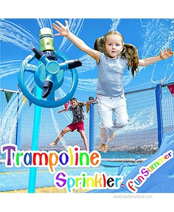 VIPAMZ Trampoline Sprinkler for Kids 360°Rotation Kids sprinklers for Yard Waterpark Trampoline Accessories,Summer Fun for Kids Outdoor