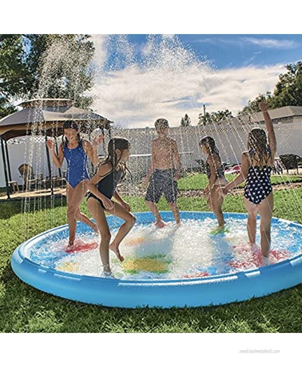 World of Watersports Giant Splash Pad Inflatable 10 Ft Diameter Wading Pool with Sprinkler by Wow