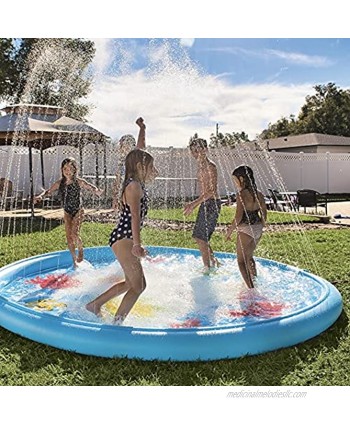 World of Watersports Giant Splash Pad Inflatable 10 Ft Diameter Wading Pool with Sprinkler by Wow