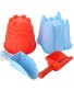 2 Sand Castle Beach Buckets and 2 Shovels for Kids 7 Inch Large Sand Mould Pails Beach Toys for Toddlers and Kids Beach Party Summer Activities Fun