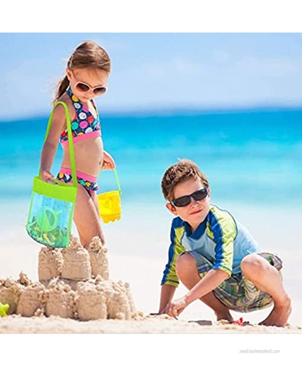 8 PCS Colorful Seashell Bags Mesh Beach Bag Beach Shell Bags with Adjustable Carrying Straps Seashell Mesh Bag for Kids Storage Fruit Seashell or Toy,8 Colors