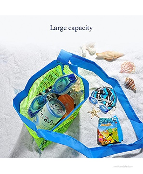 8 PCS Colorful Seashell Bags Mesh Beach Bag Beach Shell Bags with Adjustable Carrying Straps Seashell Mesh Bag for Kids Storage Fruit Seashell or Toy,8 Colors