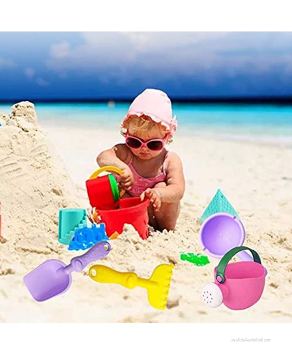 Anyumocz 12 Pcs Beach Sand Toys Set,Sand Play Castle Toys for Baby with Bucket,Watering can,Sand Shovel Tool Kits,Models and Molds for Toddlers,Kids