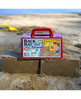 Back Bay Play Sand Castle Block Maker Beach Toys Sand & Snow Molds Fort Building Sets for Kids All Ages -Indoor Outdoor Made in USA Cherry Red 2 Pack