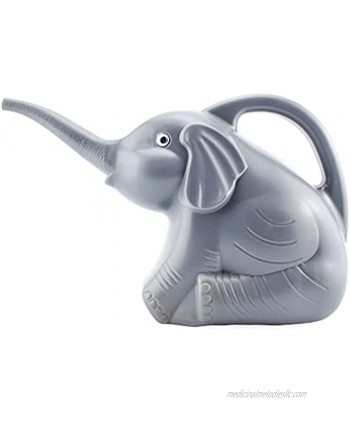 Cornucopia Elephant Watering Can w Real Eyes 2 Quart Grey with Googly Eyes Fully Functional Novelty Watering Can