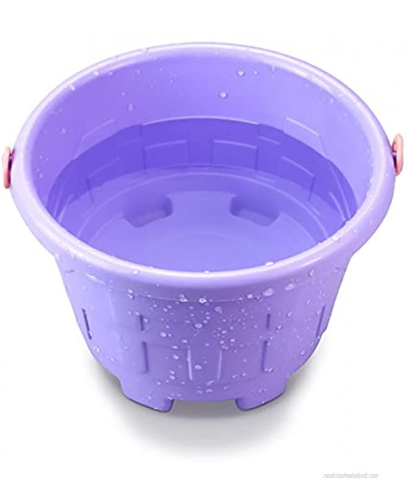 Faxco 4 Pack 7.2'' Candy Color Plastic Beach Castle Mold Buckets Small Sand Bucket Water Bucket for Beach Fun Great Summer Party Accessory