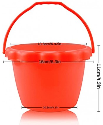 Faxco 5 Pack 6'' 1.5 L Plastic Small Bucket,Small Sand Pail Beach Toy,Beach Pails for Sand Molds at The Sandbox5 Colors