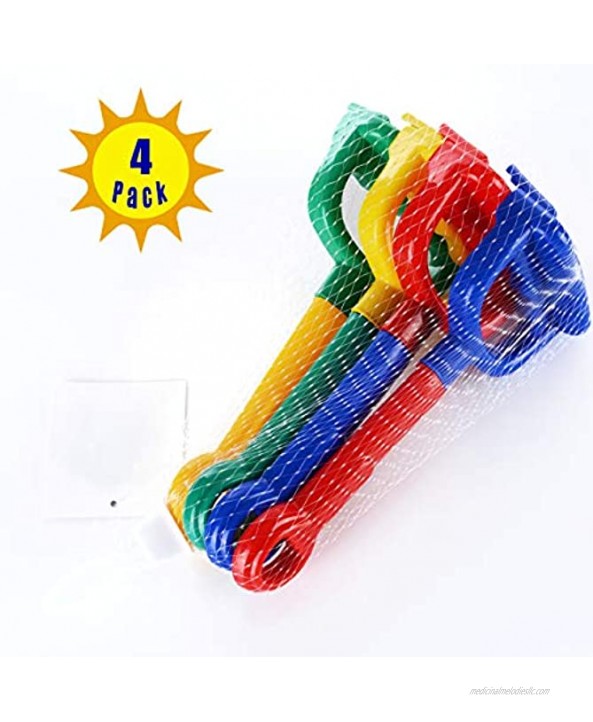 HONGDE Beach Rakes for Kids Blue,Red,Yellow&Green Complete Gift Set Party Bundle- 4Pack 8.66×3.8in