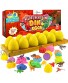 LITTLE CHUBBY ONE Kids Velvet Play Sand Dino Egg Set Toy Magic Sand Set Includes 12 Eggs with Sand Plus Dinosaur Surprise Sensory Toy for Girls and Boys Age 2 3 4 5 6 7 8 9 10