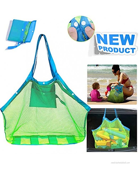 Mesh Beach Bag Extra Large Beach Bags Tote Backpack Toys Towels Sand Away for Holding Beach Toys Children’ Toys Market Grocery Picnic Tote
