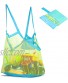 Narwey Mesh Beach Bag and Tote for Sand Toys Beach Net XL Blue