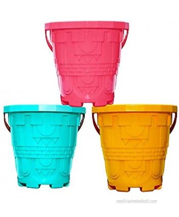 Plastic Beach Castle Mold Buckets Small Sand Bucket Water Bucket for Beach Fun Great Summer Party Accessory
