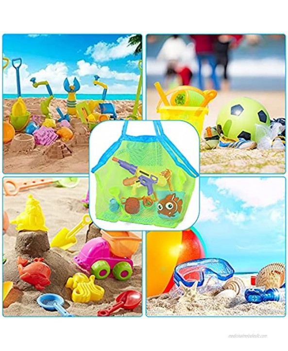 REEMTOO Large Mesh Beach Bag Beach Toy Bag Mesh Bag for Beach Toys Toy Mesh Bags Toy Mesh Bags Kids Sea Shell Bags Storage BagsBeach Gear Foldable Lightweight