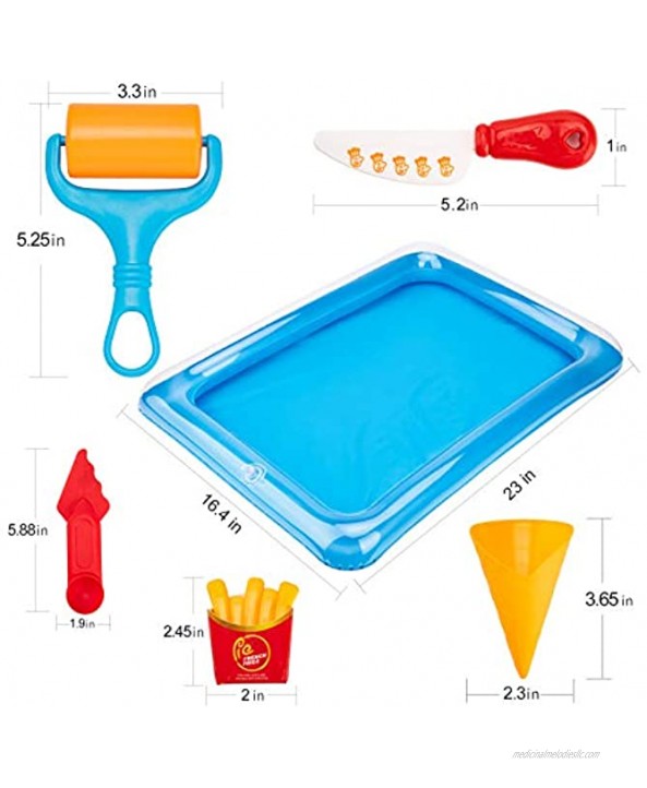 Sandbox Mold Tool Toys 35PCS Sand Mold Tools Kit Food Molds Sand Tools Sand Tray and Storage Bag Sand Box Sand Toys for Girls Kids Toddlers Compatible with Any Play Sand