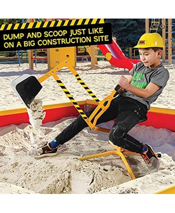 stargo Sandbox Digger Excavator Crane with 360-degree Rotation and Hard Hat for Excellent Sand Dirt and Snow Solid Steel Outdoor Toy