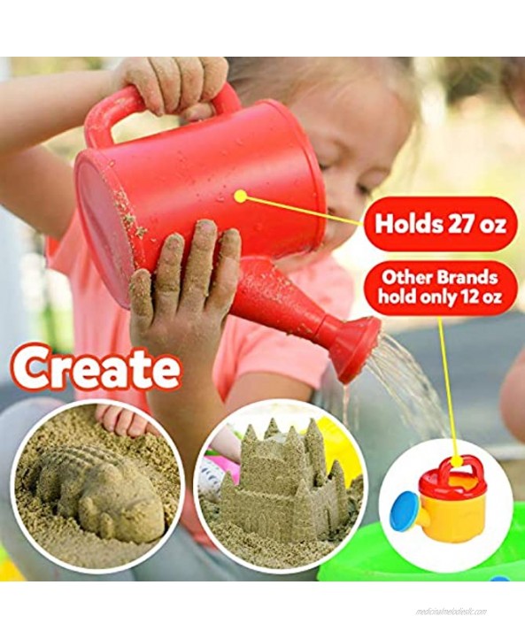 THE STORYBOOK KIDS EXPLORERS CLUB Beach Toys 23-Piece Sandbox Toys Set for Toddlers Sandcastle Building Kit of Shovels Molds Bucket & Pail in Strong Carry Bag Sand Playset for Kids 3-10