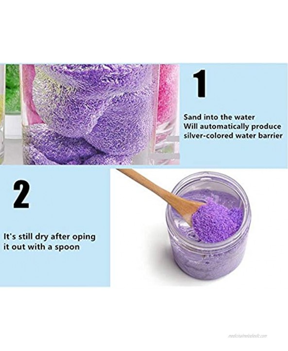 XIZHI 6 Colors Total 1.33 lbs 0.6kg Magic Sand Colored Play Sand That Never Gets Wet，Exciting Colored Play Activity for Kids Fun Home Activities