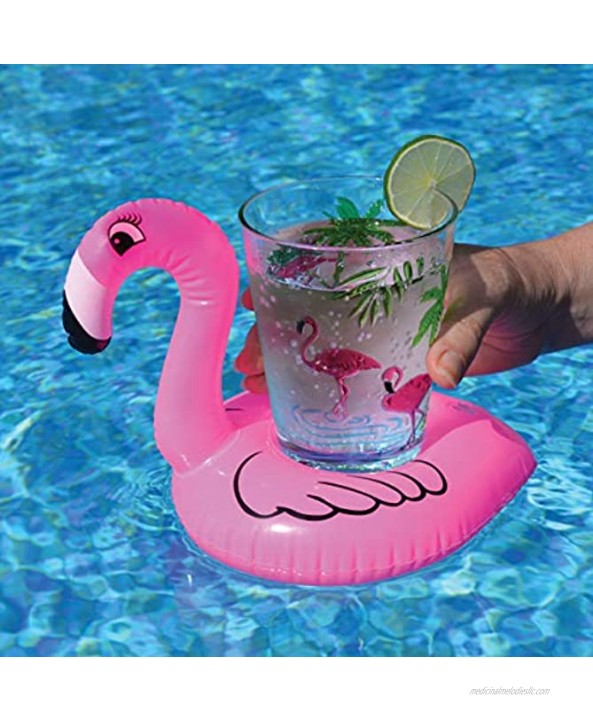 24 Drink holders drink floaties Pool drink holder floats flamingo inflatable floating drink cup holder pool and bath toys Pool accessories drink holder floating wine glasses for the pool jacuzzi