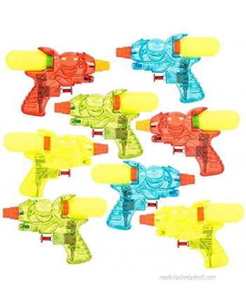 ArtCreativity 5.5 Inch Water Blasters for Kids Pack of 12 Assorted Colors Water Squirt Toy Guns for Swimming Pool Beach and Outdoor Summer Fun Cool Birthday Party Favors for Boys and Girls
