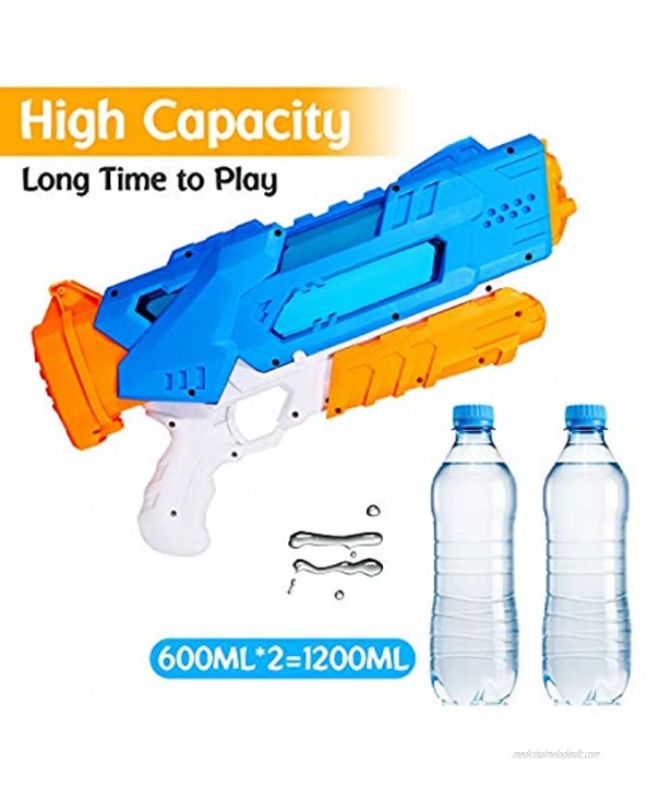 Auney Water Gun for Kids Transparent Squirt-Gun for Adults 30 Ft Long Range Water Shooter for Teens Beach Swimming Pool Water Toys
