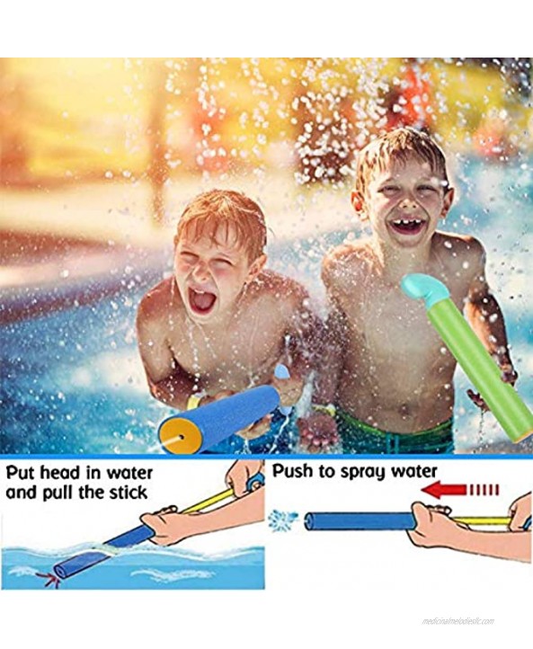 Auney Water Toy for Kids 6-Pack Water Blaster Set Water Guns Outdoor Swimming Beach Party Pool Toys for Kids and Adults