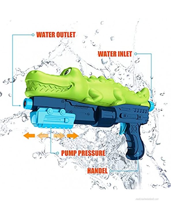 BEQOOL Water Guns for Kids,2 Pack Super Water Blaster Soaker Squirt Guns 800CC High Capacity Summer Gifts for Kids and Adult Swimming Pool Beach Play Toys