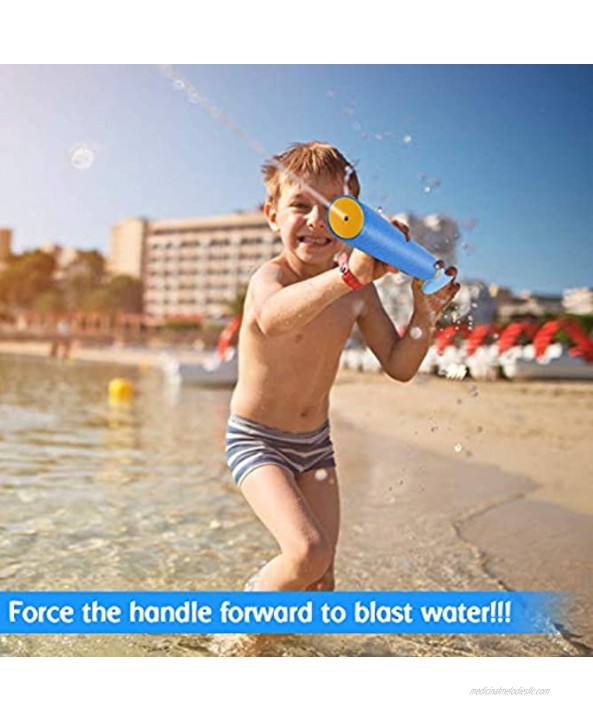 Biulotter 6 Pack Foam Water Blaster Set Pool Toys Water Guns for Kids Water Gun Blaster Shooter Swimming Pool Outdoor Beach Play Game Toy