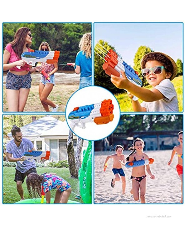 Bukm Water Guns for Kids 2 Pack Super Squirt Guns Water Soaker Blaster 1150CC 4 Nozzles Toys Gifts for Boys Girls Children Adult Outdoor Swimming Pool Beach Sand Children's Day 2 Pack Water Guns