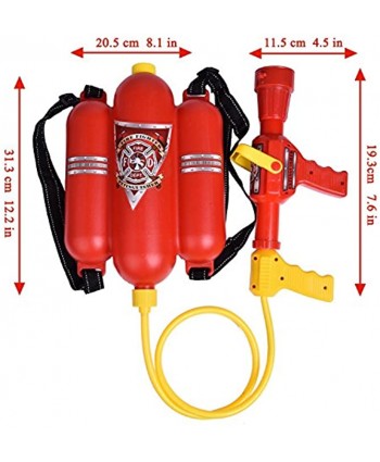 FUN LITTLE TOYS Fireman Toys Backpack Blaster Extinguisher with Nozzle and Tank Set Children Outdoor Water Toy Beach Toy Summer Toys Bath Toy for Kids Gifts