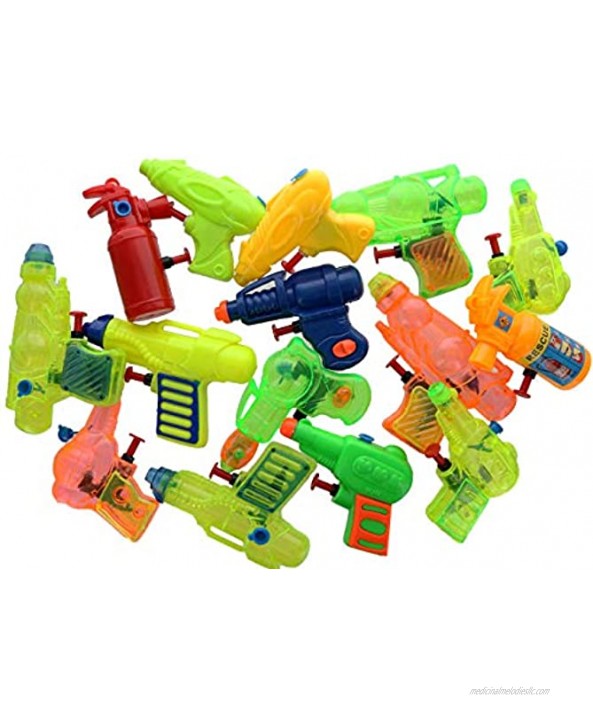 GIFTEXPRESS Mini Fun Squirt Water Guns Blasters for Pool Beach Toys Kids Birthday Party Favors Goody Bag – Bulk Assorted Styles Fun for Summer Kids Water Activity – Pack of 12