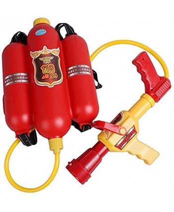 GracesDawn Fireman Toys Backpack Watergun Blaster Extinguisher with Nozzle and Tank Set Children Outdoor Water Toy